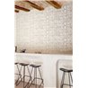 Papier peint bogolan blanc crème · Khroma Tessura TES301