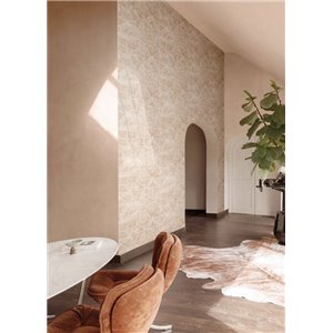 Papel pintado geométrico étnico beige bogolán 2