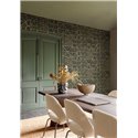 Green matte bogolan wallpaper · Khroma Tessura TES303