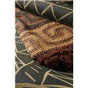 Papier peint bogolan vert mat · Khroma Tessura TES303
