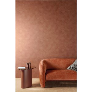 Terracotta matte stucco-effect wallpaper 2