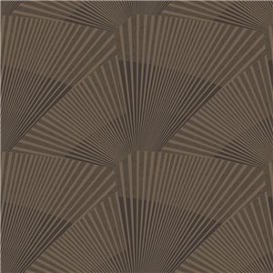 Brown and black Art Deco geometric wallpaper
