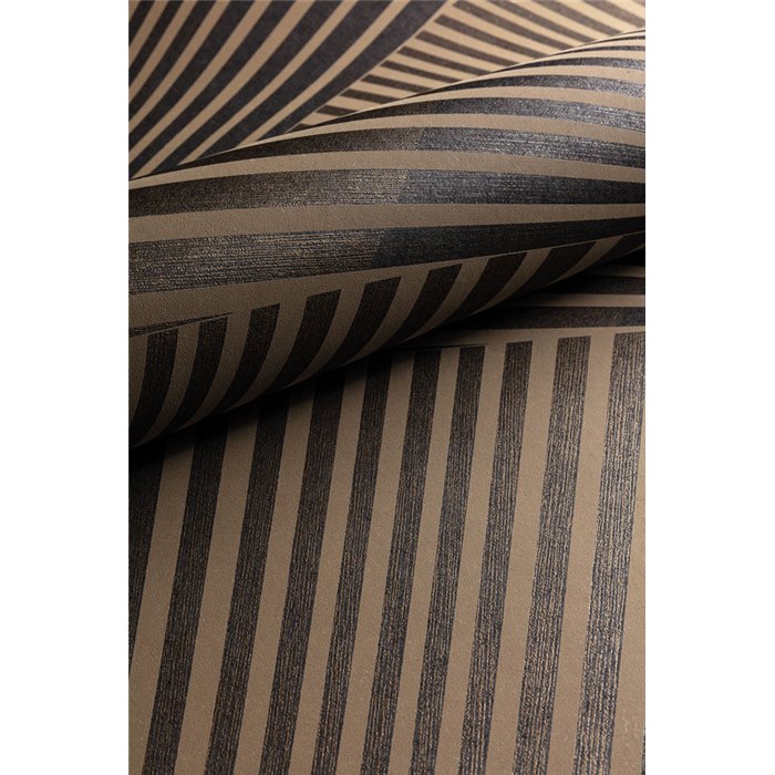 Brown and black Art Deco geometric wallpaper · Khroma Caldera CAL201