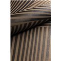 Papier peint géométrique Art déco marron et noir · Khroma Caldera CAL201
