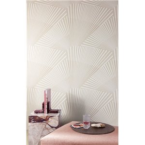 Beige Art Deco fan wallpaper 2