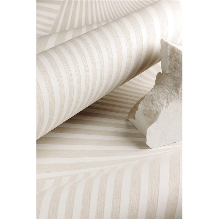 Papier peint eventails Art Deco beige · Khroma Caldera CAL202