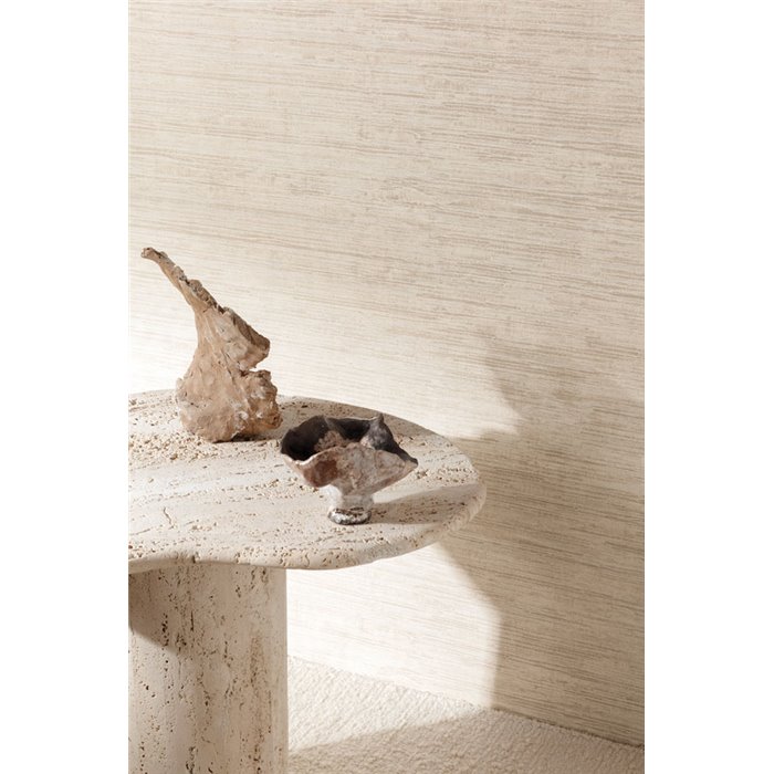 Papier peint beige effet textile à trame horizontale · Khroma Caldera CAL302
