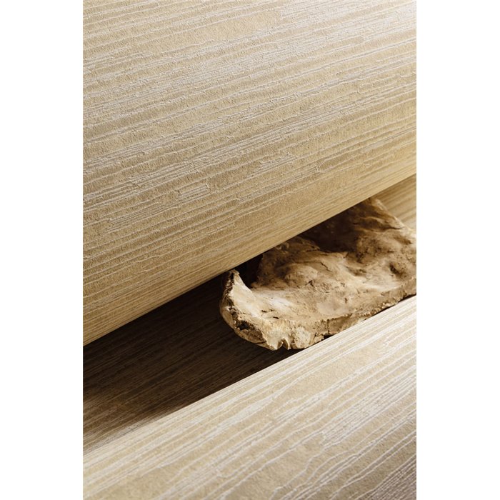 Papier peint effet bois beige aux veines douces · Khroma Caldera CAL303