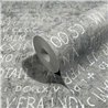 Papier peint lettres typographiques gris industriel · 82367