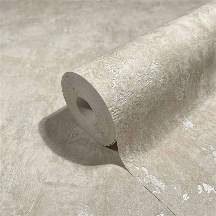 Stucco effect beige wallpaper ·  82370