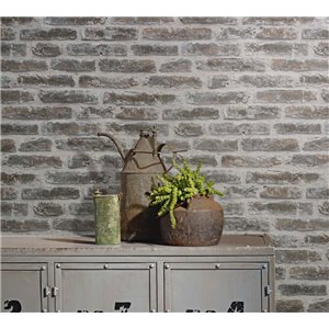 Tapete Backstein grau und braun 2