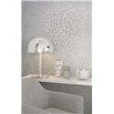 Arabesque silver grey metallic wallpaper ·  82384