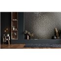 Papel pintado arabesco clásico gris y dorado ·  82385