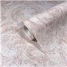 Classic damask wallpaper beige and dusty pink