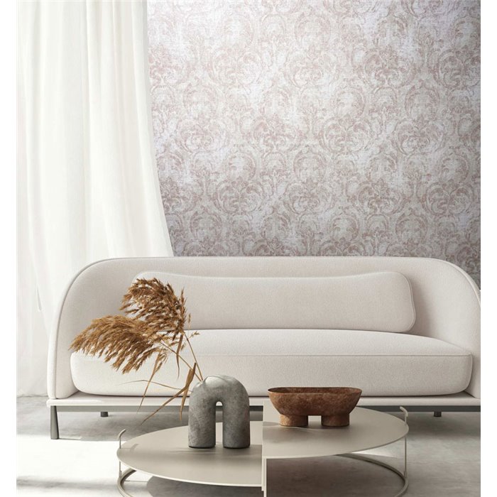 Tapete klassischer Damast in Beige und Altrosa ·  82387