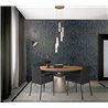 Classic damask wallpaper in dark grey and black · 82391