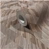 Papel pintado espiga geométrica boho marrón y beige ·  35789