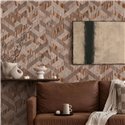 Tapete Fischgrät geometrisch Boho braun beige ·  35789