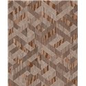 Papel pintado espiga geométrica boho marrón y beige ·  35789