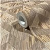 3D cube geometric wallpaper in brown and beige · 35790
