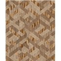 Papier peint géométrique à cubes 3D marron et beige ·  35790