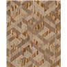 Papel pintado geométrico de cubos 3D marrón y beige · 35790