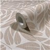 Boho botanical leaf wallpaper beige and cream · 35796