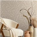 Papier peint feuilles botaniques bohème beige et crème ·  35796