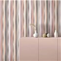 Papel pintado rayas onduladas rosa, beige y gris ·  89007
