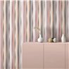 Wavy stripe wallpaper pink, beige and grey · 89007
