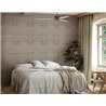 Geometric diamond wallpaper beige and grey wood effect ·  89018