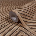 Papel pintado rombos efecto madera marrón ·  89020