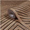 Papel pintado rombos efecto madera marrón
