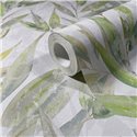 Papel pintado hojas de eucalipto en acuarela verde ·  89041