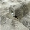 Papel pintado ramas de pino beige y bronce