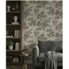 Papel pintado ramas de pino beige y bronce · 36496