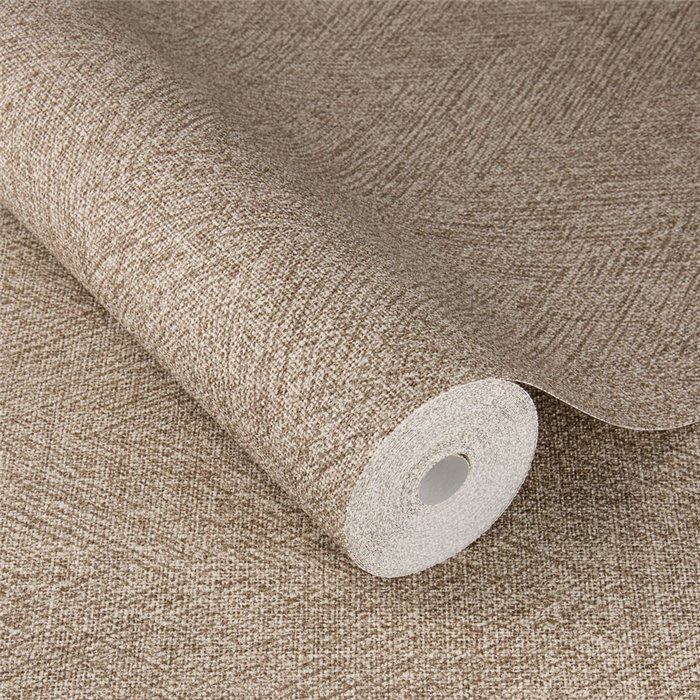 Tapete Fischgrät marrón in Textiloptik · Rasch Atelier Tissé 613117