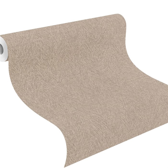 Papel pintado espiga marrón de aspecto textil · Rasch Atelier Tissé 613117