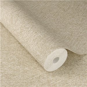 Beige Fischgrät-Tapete in Textiloptik 2