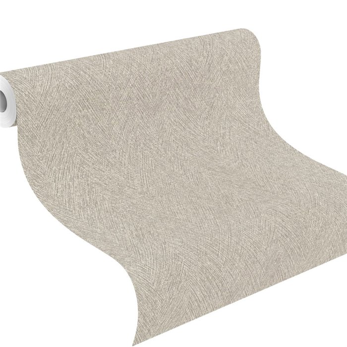 Papel pintado espiga marrón topo efecto textil · Rasch Atelier Tissé 613155
