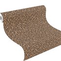 Papel pintado piel leopardo marrón y beige mancha pequeña · Rasch Atelier Tissé 613254
