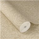Beige damask wallpaper with subtle textile texture · Rasch Atelier Tissé 613322