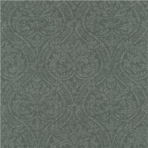 Papel pintado damasco de medallones taupe textura tejida