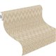 Beige boho zigzag stripe wallpaper, ikat style · Rasch Atelier Tissé 613650