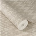 Boho zigzag stripe wallpaper light brown chevron herringbone · Rasch Atelier Tissé 613667