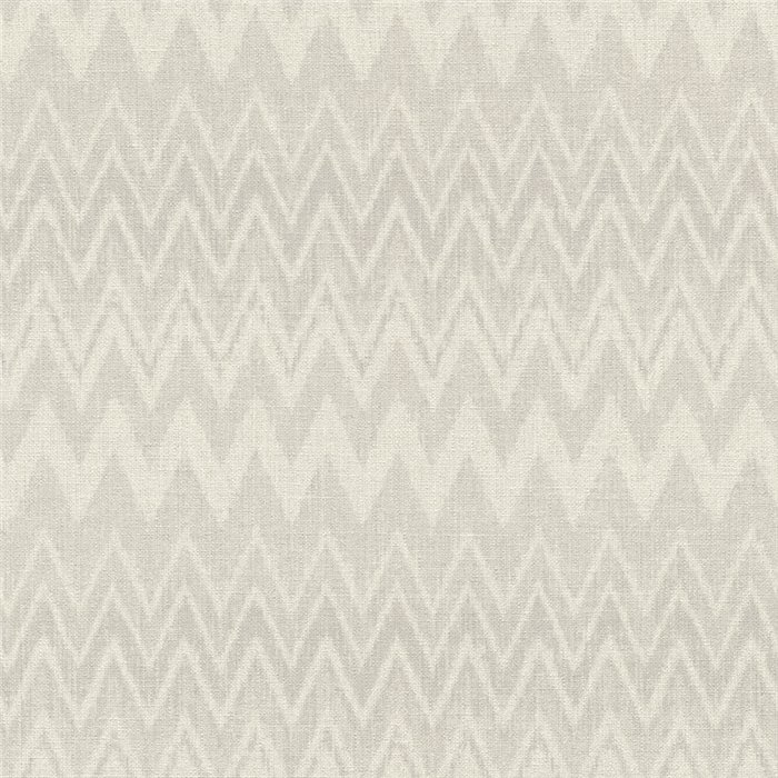 Cream white boho zigzag stripe wallpaper with woven chevron · Rasch Atelier Tissé 613681