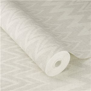 Papier peint blanc crème à rayures zigzag boho chevron tissé 2