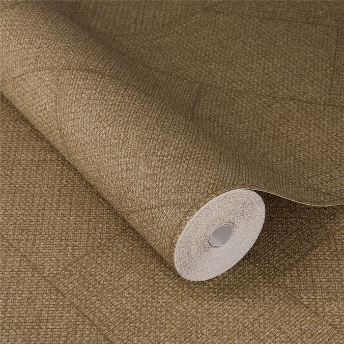 Papier peint géométrique à chevrons brun, chevron fin · Rasch Atelier Tissé 613759