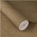 Geometric herringbone wallpaper in brown, fine chevron · Rasch Atelier Tissé 613759