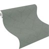Papel pintado geométrico de espiga verde chevron grande · Rasch Atelier Tissé 613766